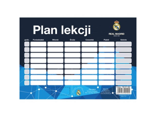 Rozvrh hodín / Timetable REAL MADRID, 708017004