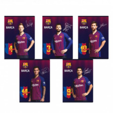 FC BARCELONA, Zošit A5 štvorčekový (5x5mm), 16 listov, mix vzorov, 102019001