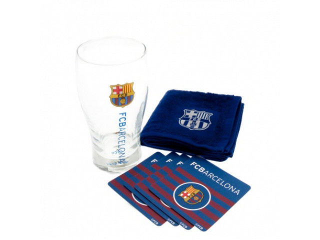 Sklenený pohár FC BARCELONA Mini Bar Set BL