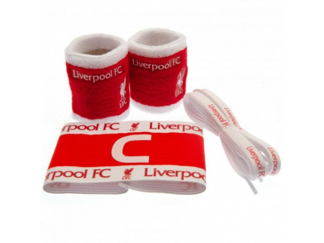 Accessories set LIVERPOOL F.C. (2x potítko, kapitánska páska, šnúrky do topánok)